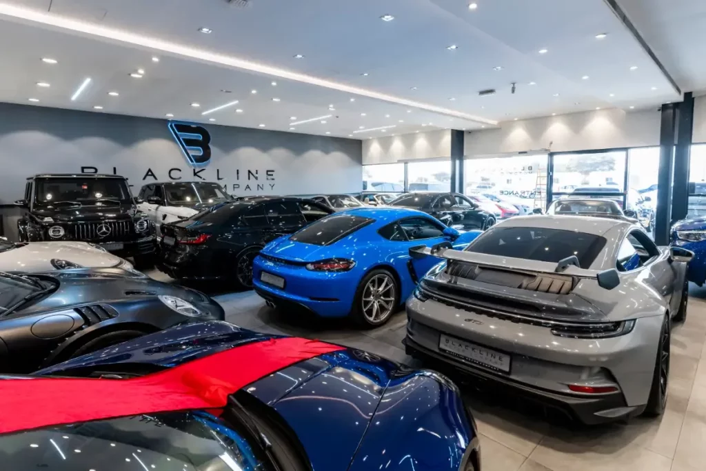Silver Volkswagen parked outside, prepared for sale in Dubai
